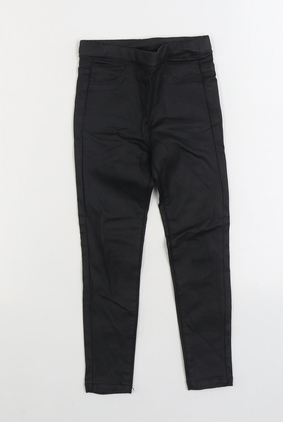 NEXT Girls Black Viscose Jegging Jeans Size 6 Years Regular Pullover