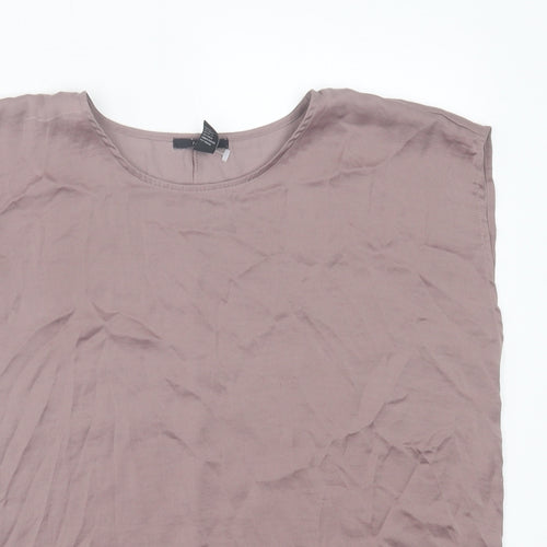 FOREVER 21 Womens Purple Polyester Basic Tank Size S Crew Neck