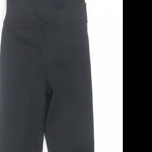 Marks and Spencer Womens Black Polyester Cropped Leggings Size 8 L19 in Regular Pullover