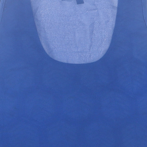 TFNC Womens Blue Polyester Cropped Tank Size S Scoop Neck