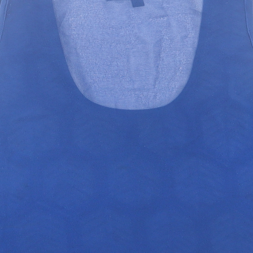 TFNC Womens Blue Polyester Cropped Tank Size S Scoop Neck