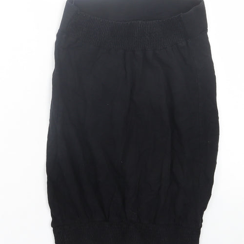 NEXT Womens Black Cotton Basic Blouse Size 10 Off the Shoulder
