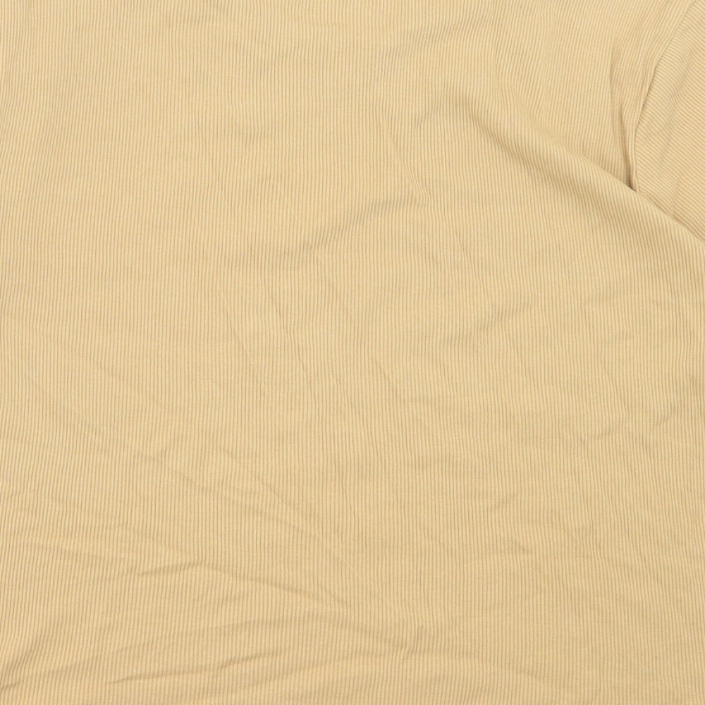 TU Womens Brown Cotton Basic T-Shirt Size 16 Round Neck