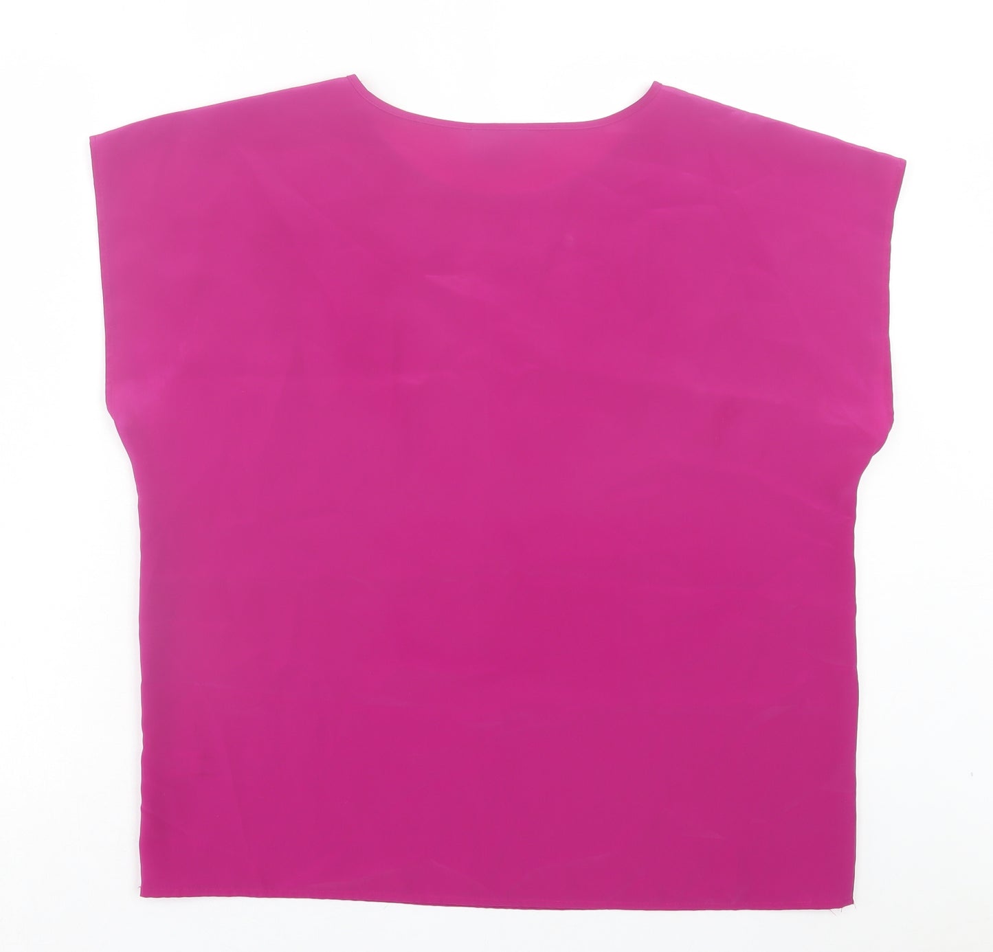 BHS Womens Purple Polyester Basic T-Shirt Size 16 Crew Neck