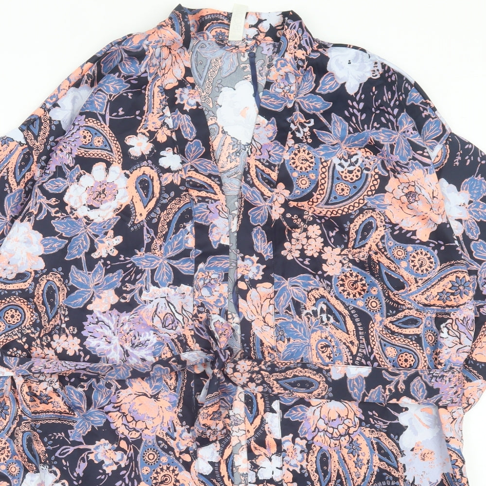 Cotton On Womens Multicoloured Paisley Polyester Kimono Blouse Size XS V-Neck