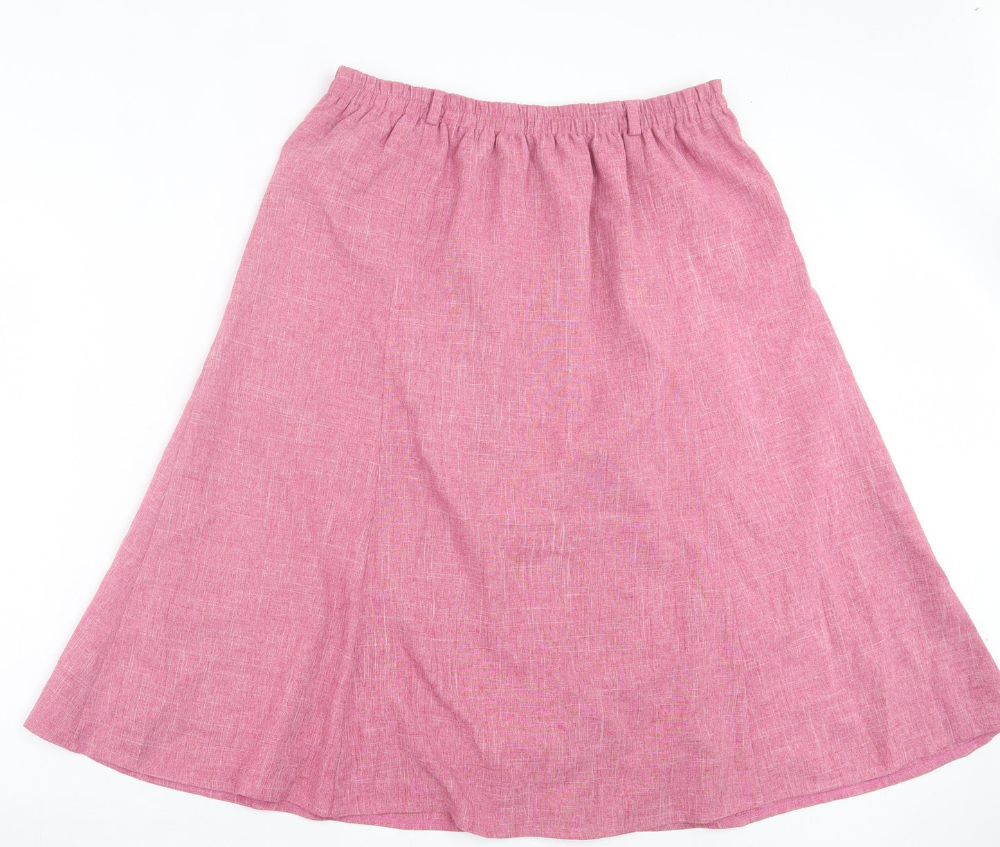 Ridella Womens Pink Polyester A-Line Skirt Size 16 Button
