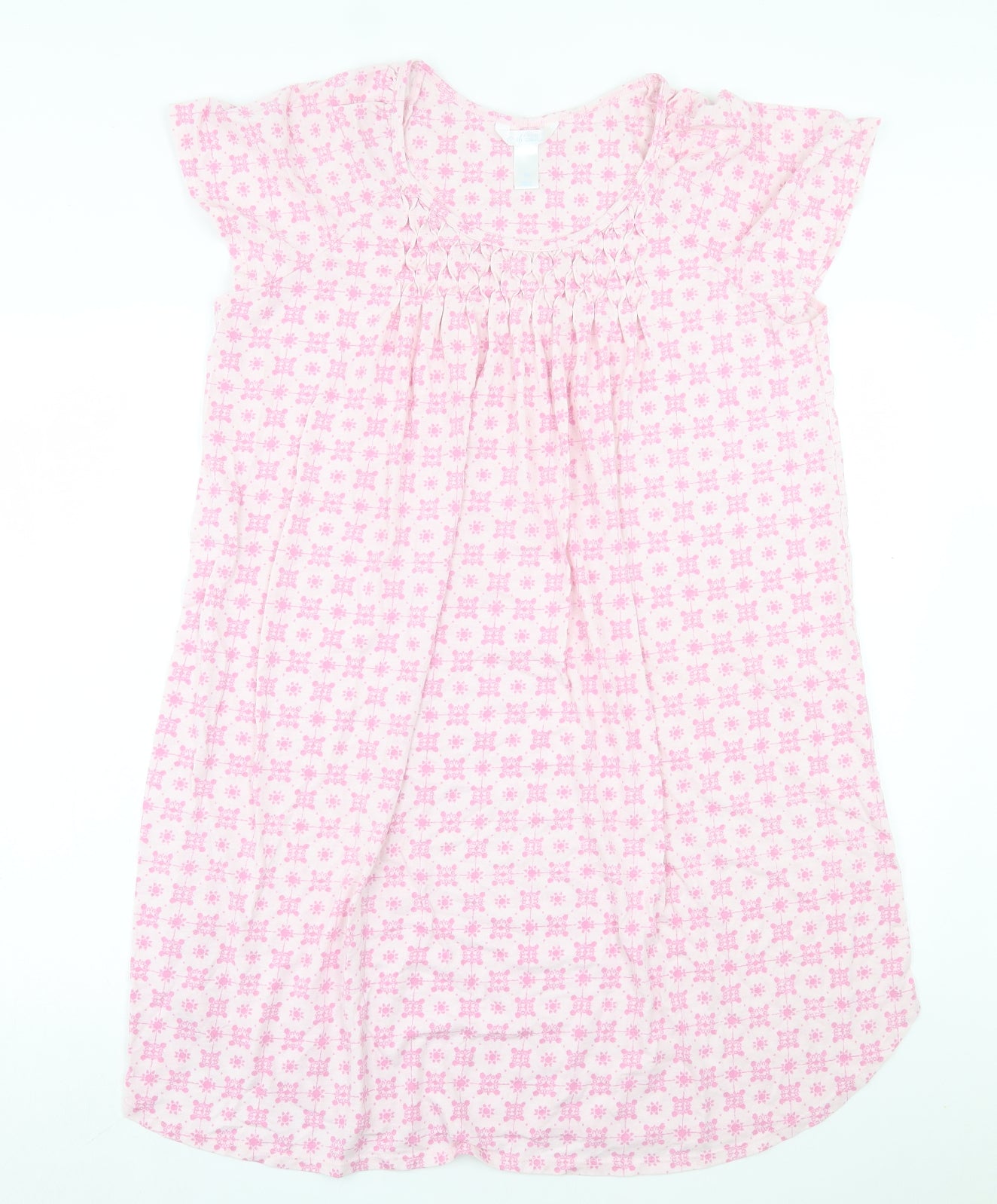 Adonna Womens Pink Geometric Cotton Kaftan Dress Size XL