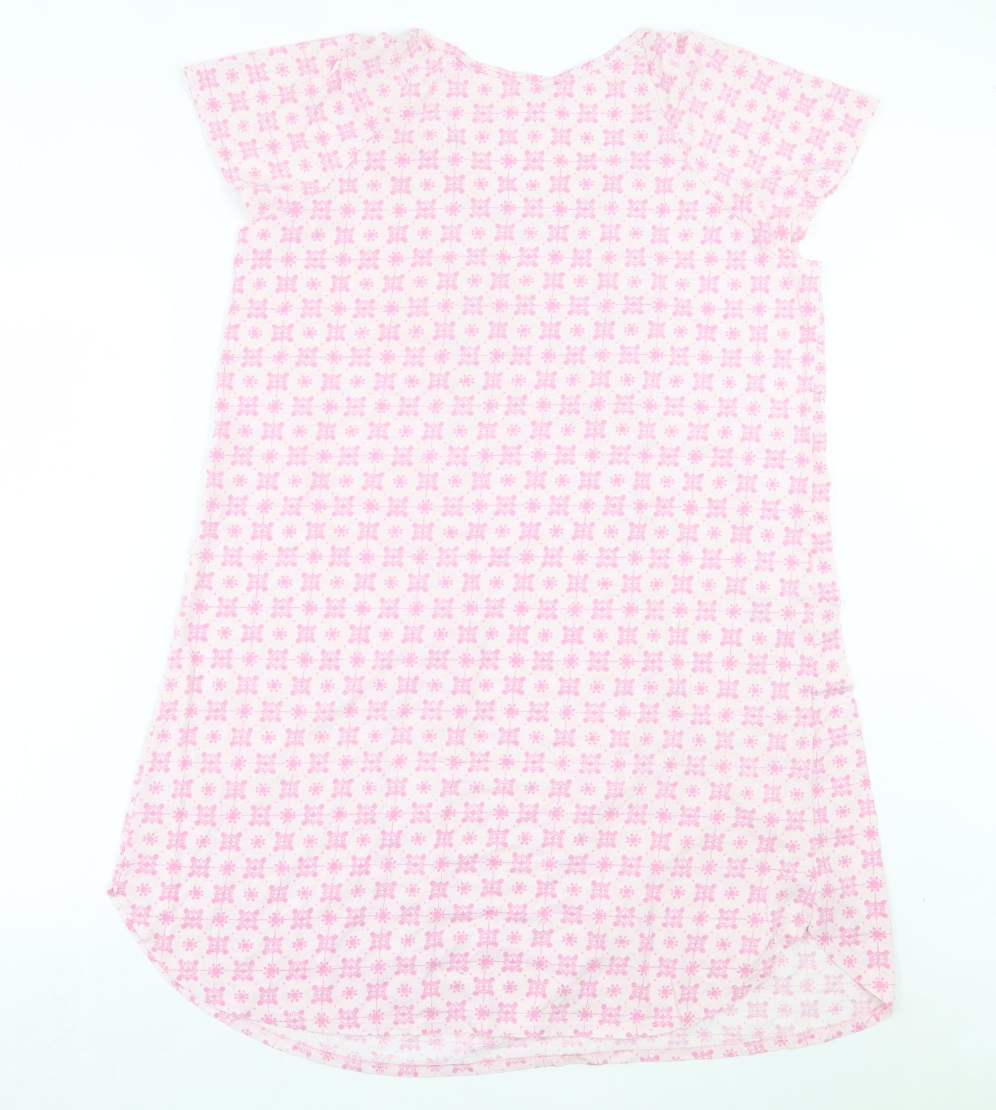 Adonna Womens Pink Geometric Cotton Kaftan Dress Size XL