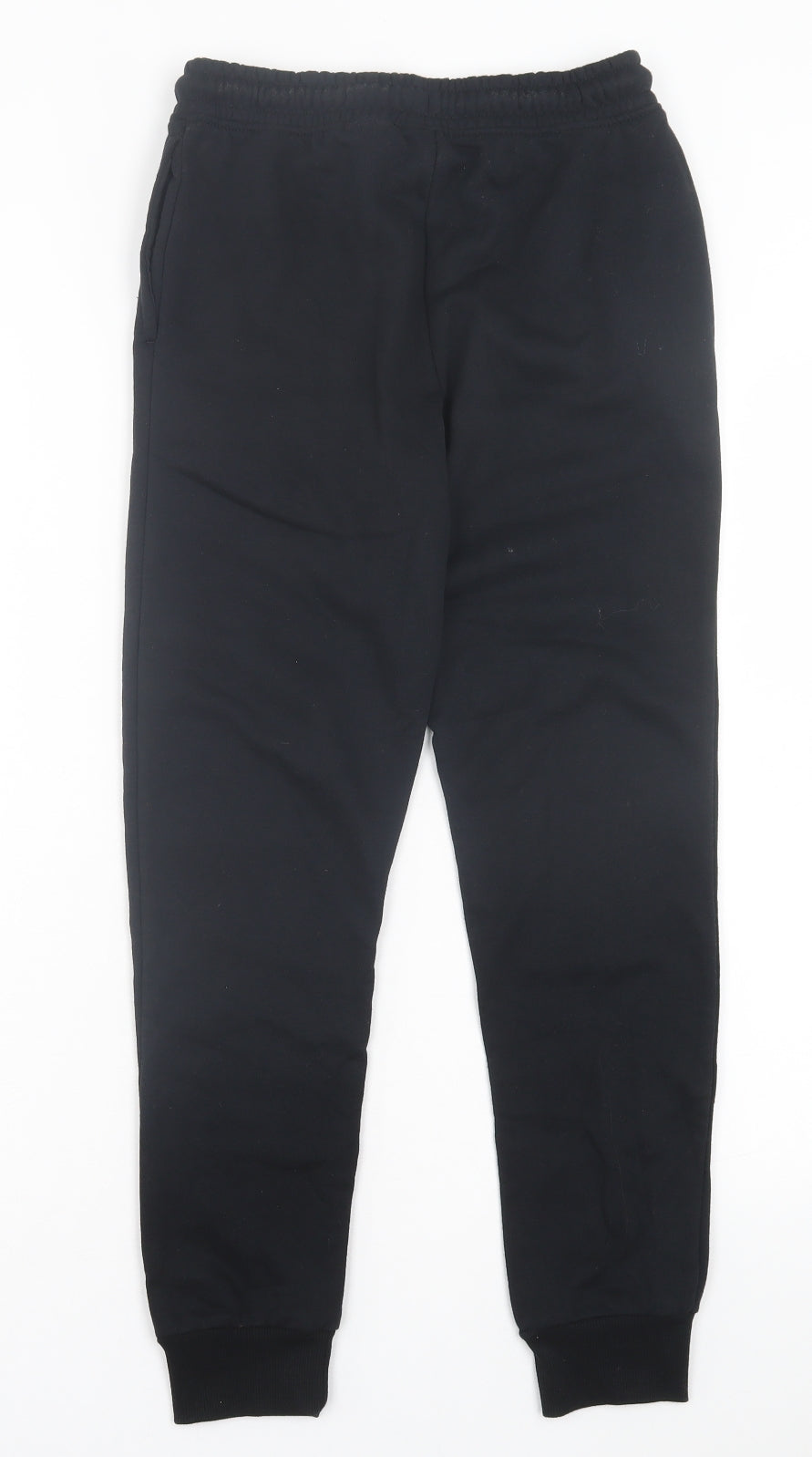 Dunnes Stores Boys Black Cotton Jogger Trousers Size 11 Years Regular Drawstring