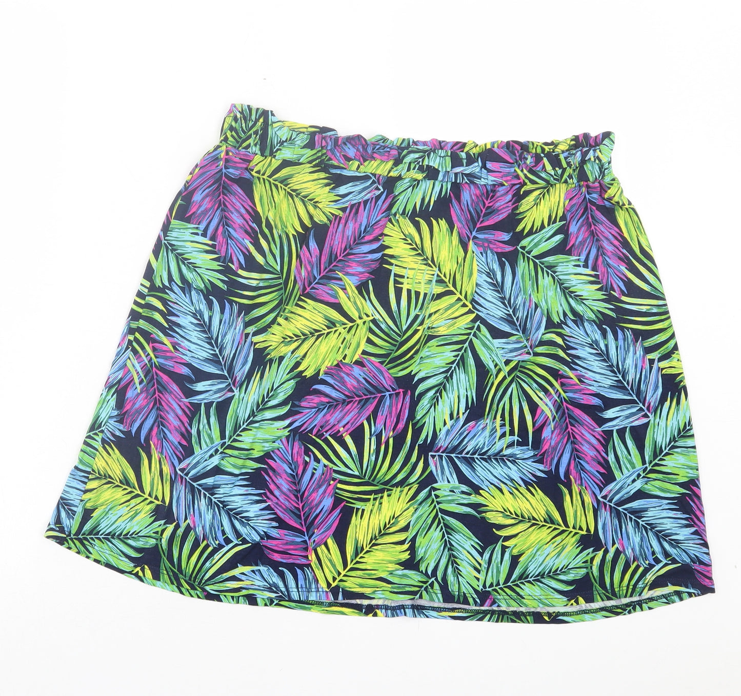 George Womens Multicoloured Geometric Viscose Mini Skirt Size 14 Drawstring