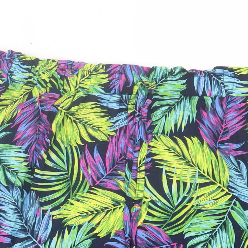 George Womens Multicoloured Geometric Viscose Mini Skirt Size 14 Drawstring