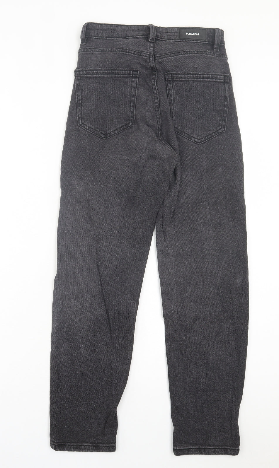 Pull&Bear Womens Grey Cotton Straight Jeans Size 8 L27 in Regular Button