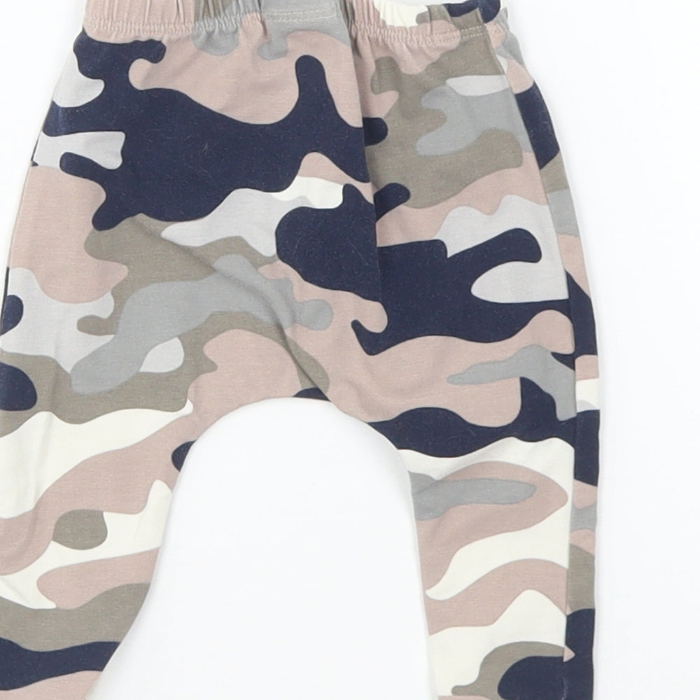 NEXT Baby Multicoloured Camouflage Cotton Jogger Leggings Size 3-6 Months Pullover