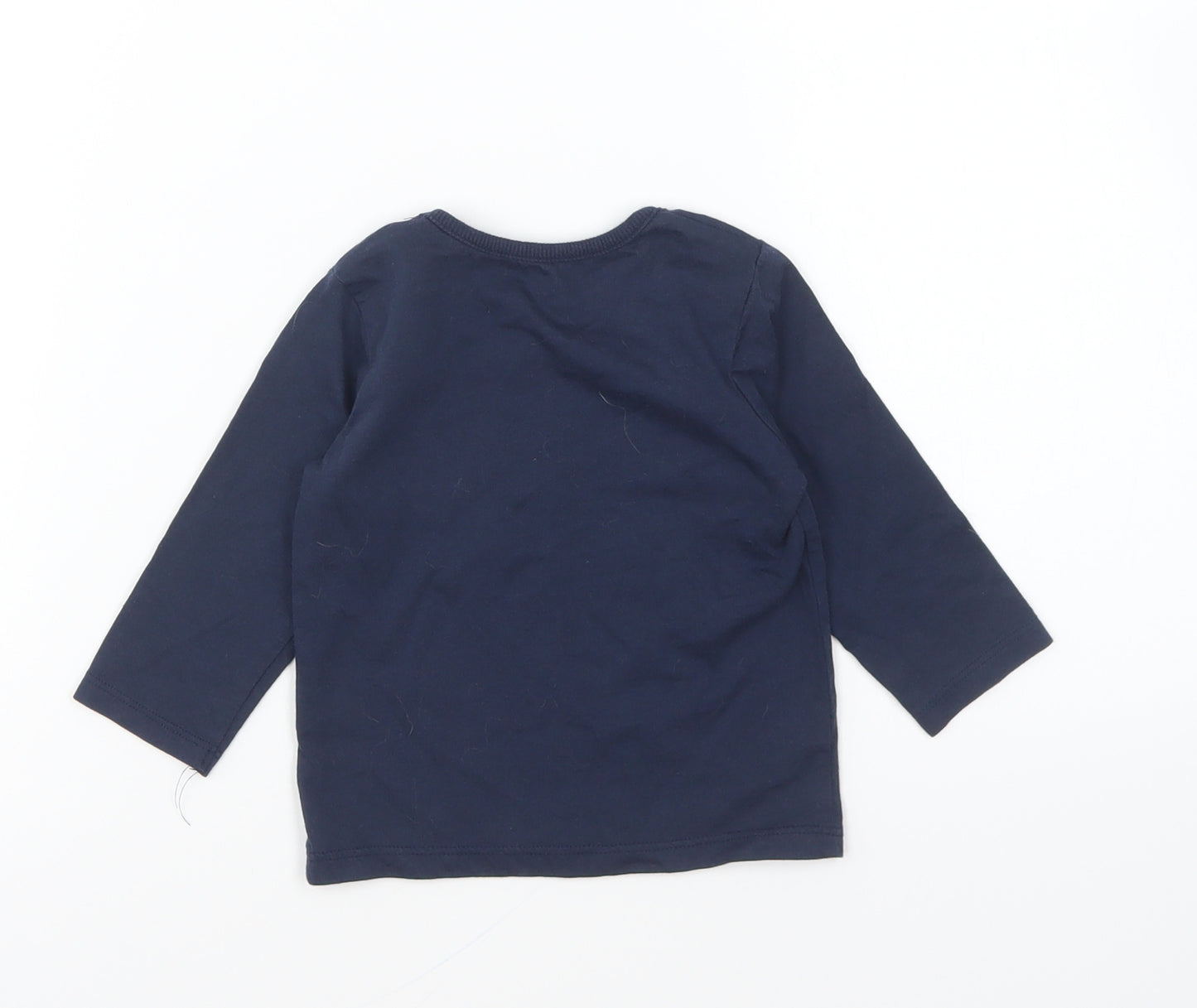George Baby Blue Cotton Basic T-Shirt Size 3-6 Months Round Neck Pullover - Auntie's Fave