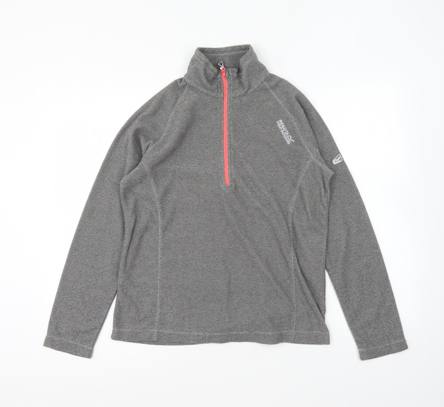 Regatta Womens Grey Polyester Pullover Sweatshirt Size 12 Zip