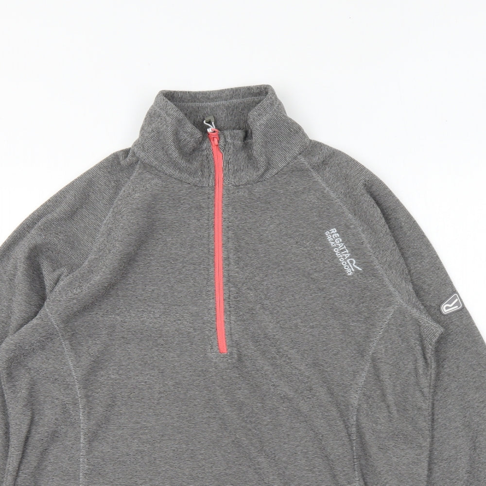 Regatta Womens Grey Polyester Pullover Sweatshirt Size 12 Zip
