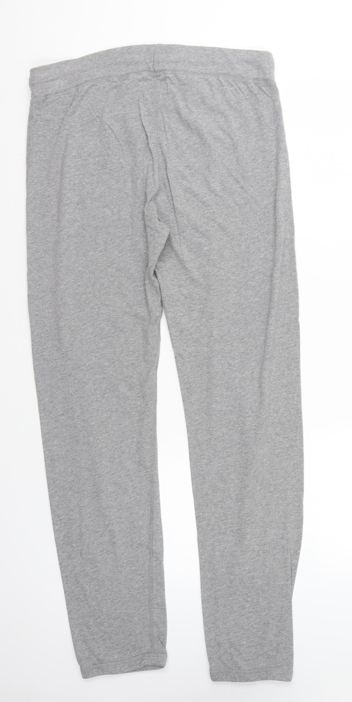 Jack Wills Womens Grey Cotton Jogger Trousers Size 8 L28 in Regular Drawstring