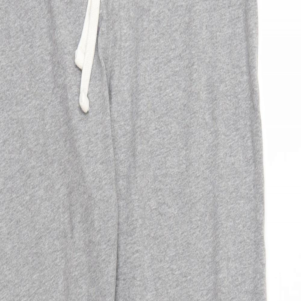 Jack Wills Womens Grey Cotton Jogger Trousers Size 8 L28 in Regular Drawstring