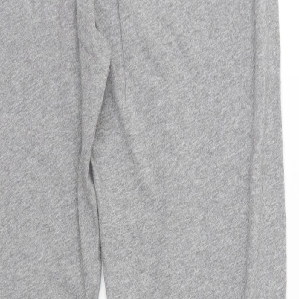 Jack Wills Womens Grey Cotton Jogger Trousers Size 8 L28 in Regular Drawstring