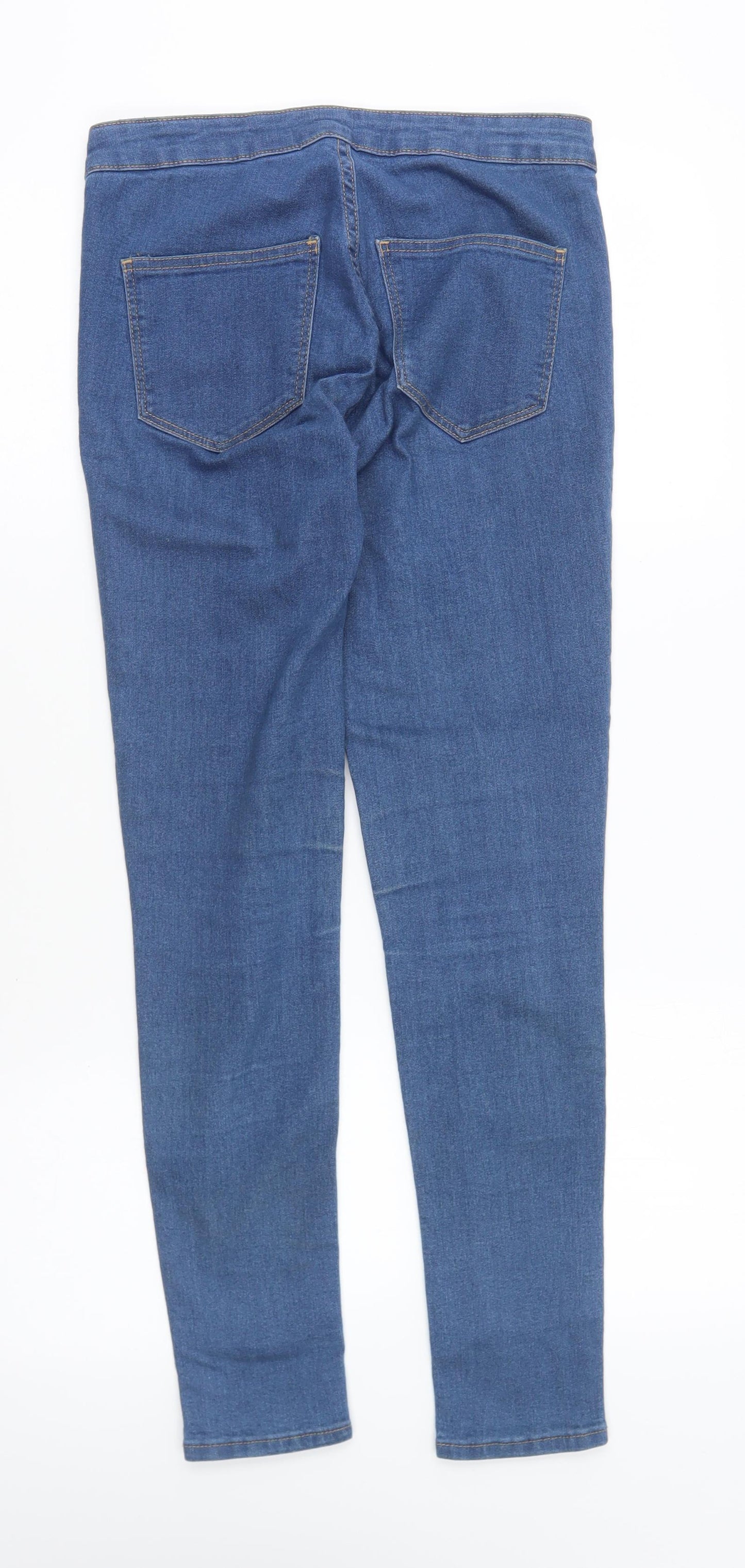 Divided Womens Blue Cotton Skinny Jeans Size 6 L27 in Regular Button
