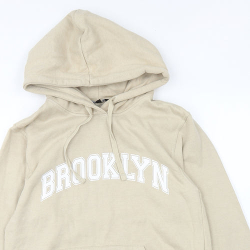 Peacock Ways Womens Beige Polyester Pullover Hoodie Size S Pullover - Brooklyn