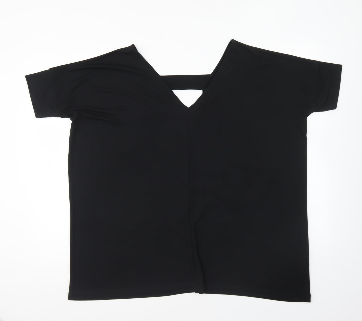 ASOS Womens Black Polyester Basic Blouse Size 8 V-Neck