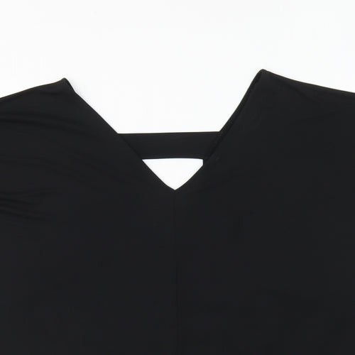 ASOS Womens Black Polyester Basic Blouse Size 8 V-Neck