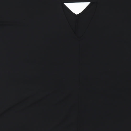 ASOS Womens Black Polyester Basic Blouse Size 8 V-Neck
