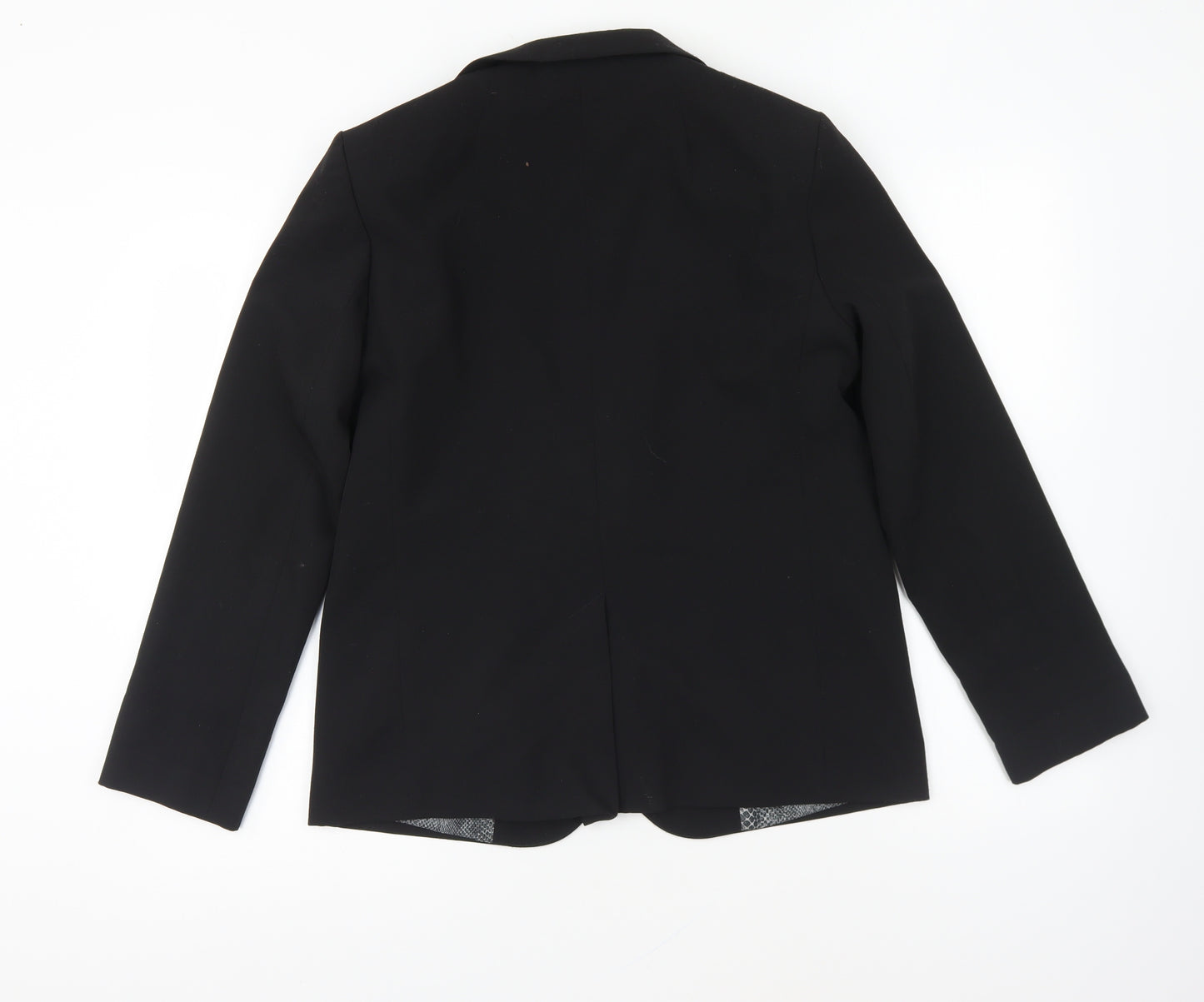 River Island Womens Black Jacket Blazer Size 12 Button