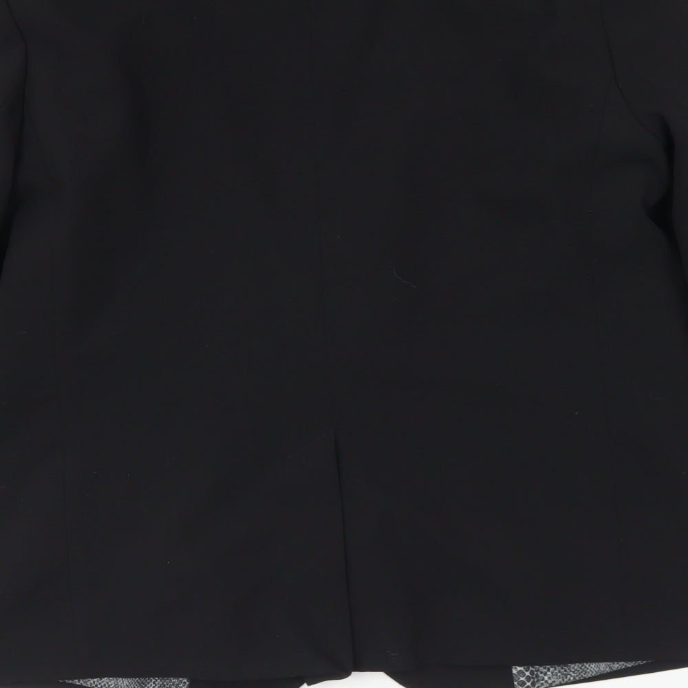 River Island Womens Black Jacket Blazer Size 12 Button