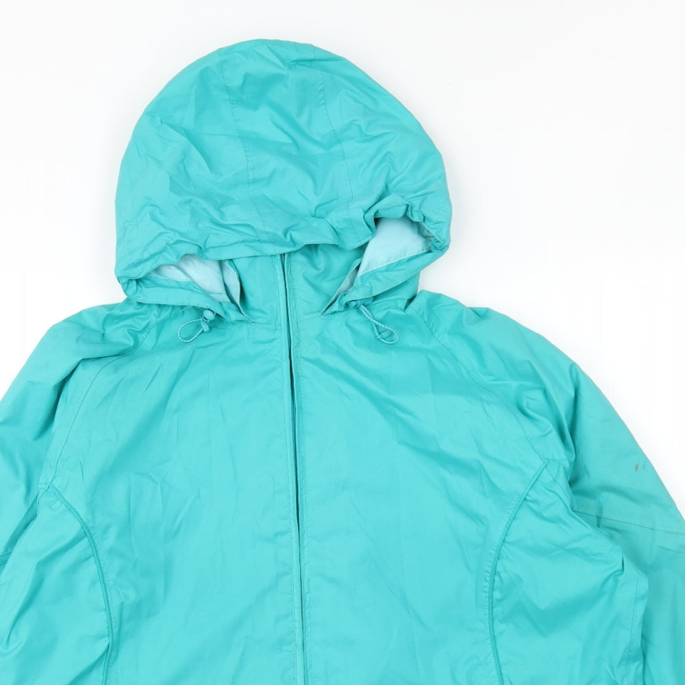 Peter Storm Womens Blue Rain Coat Coat Size 18 Zip