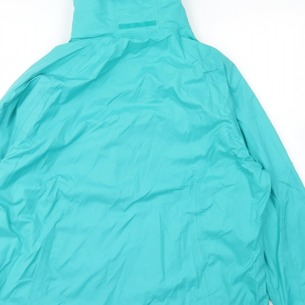 Peter Storm Womens Blue Rain Coat Coat Size 18 Zip