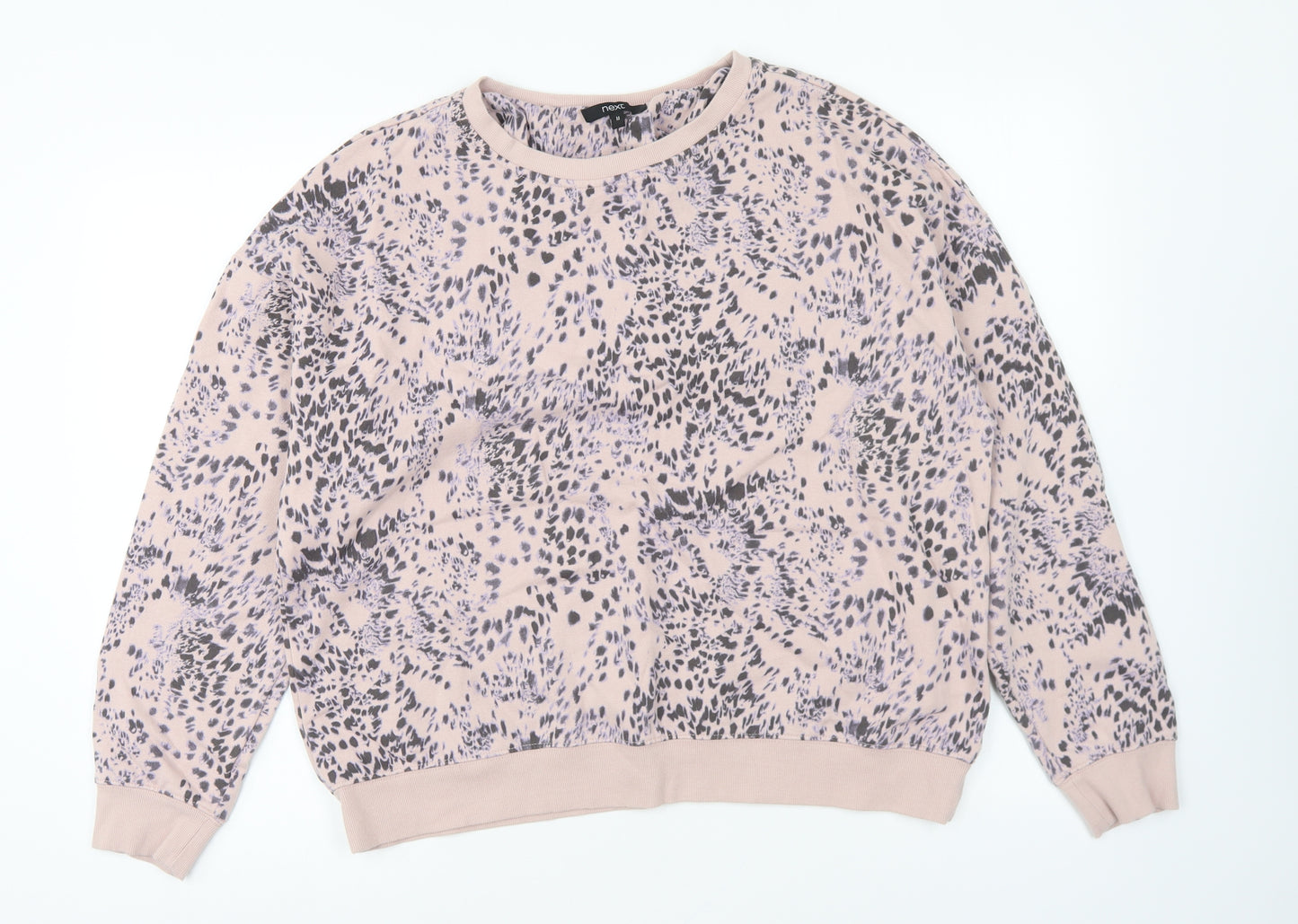NEXT Womens Pink Geometric Cotton Pullover Sweatshirt Size M Pullover