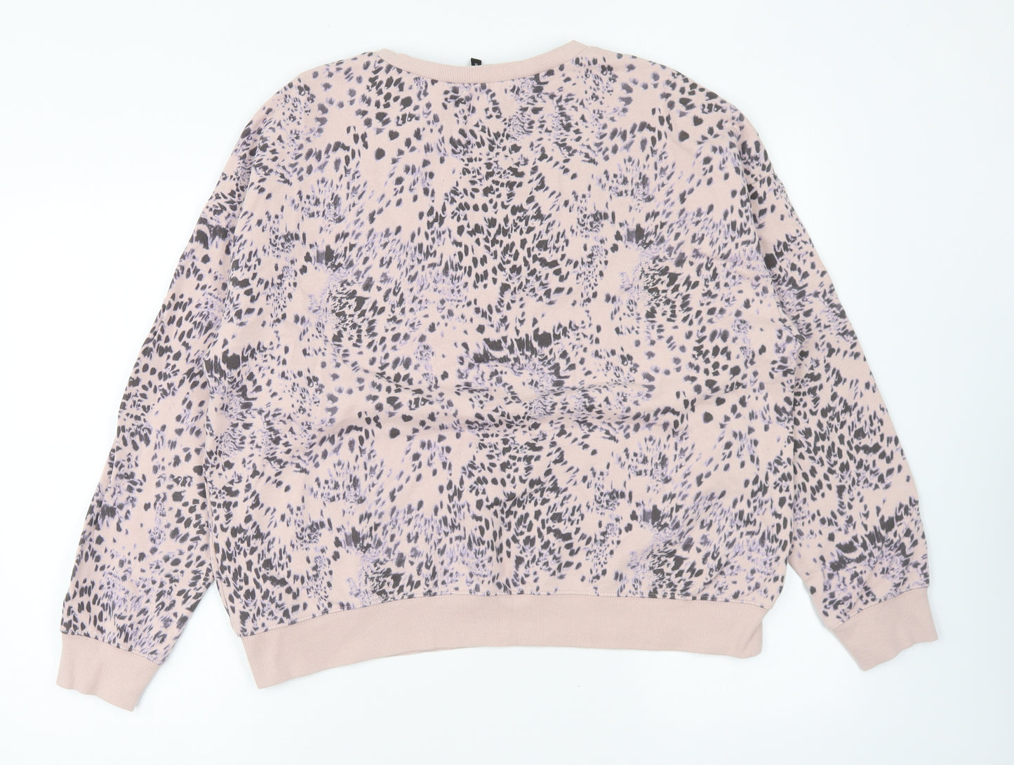 NEXT Womens Pink Geometric Cotton Pullover Sweatshirt Size M Pullover