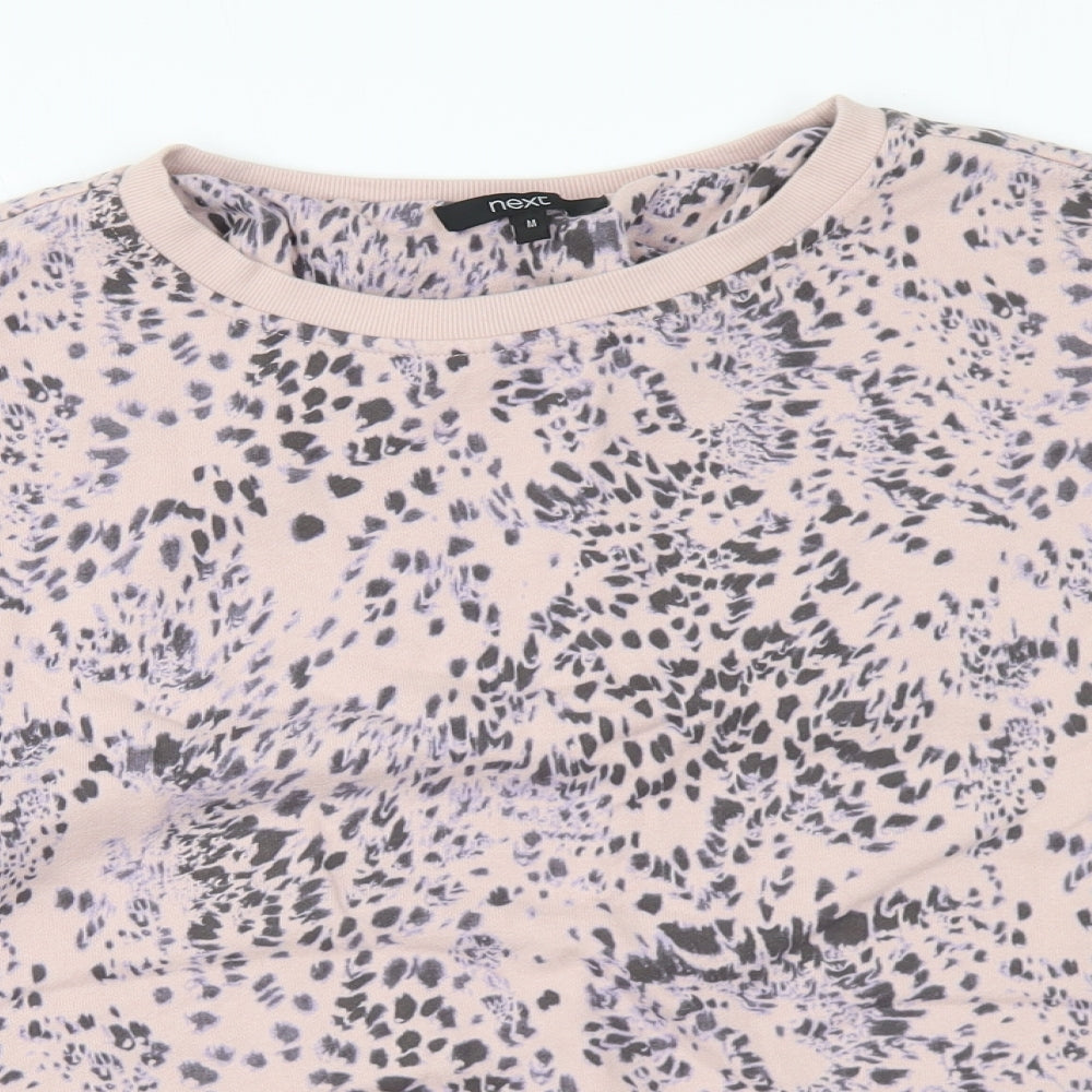 NEXT Womens Pink Geometric Cotton Pullover Sweatshirt Size M Pullover