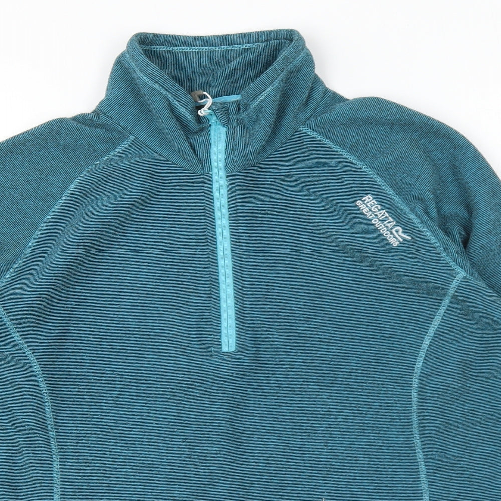 Regatta Womens Green Polyester Pullover Sweatshirt Size 10 Zip