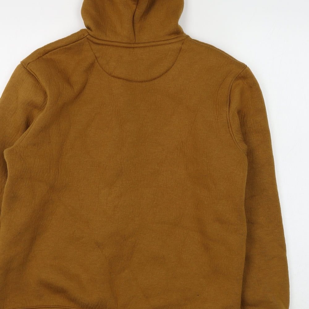 Matalan Mens Brown Cotton Full Zip Hoodie Size L