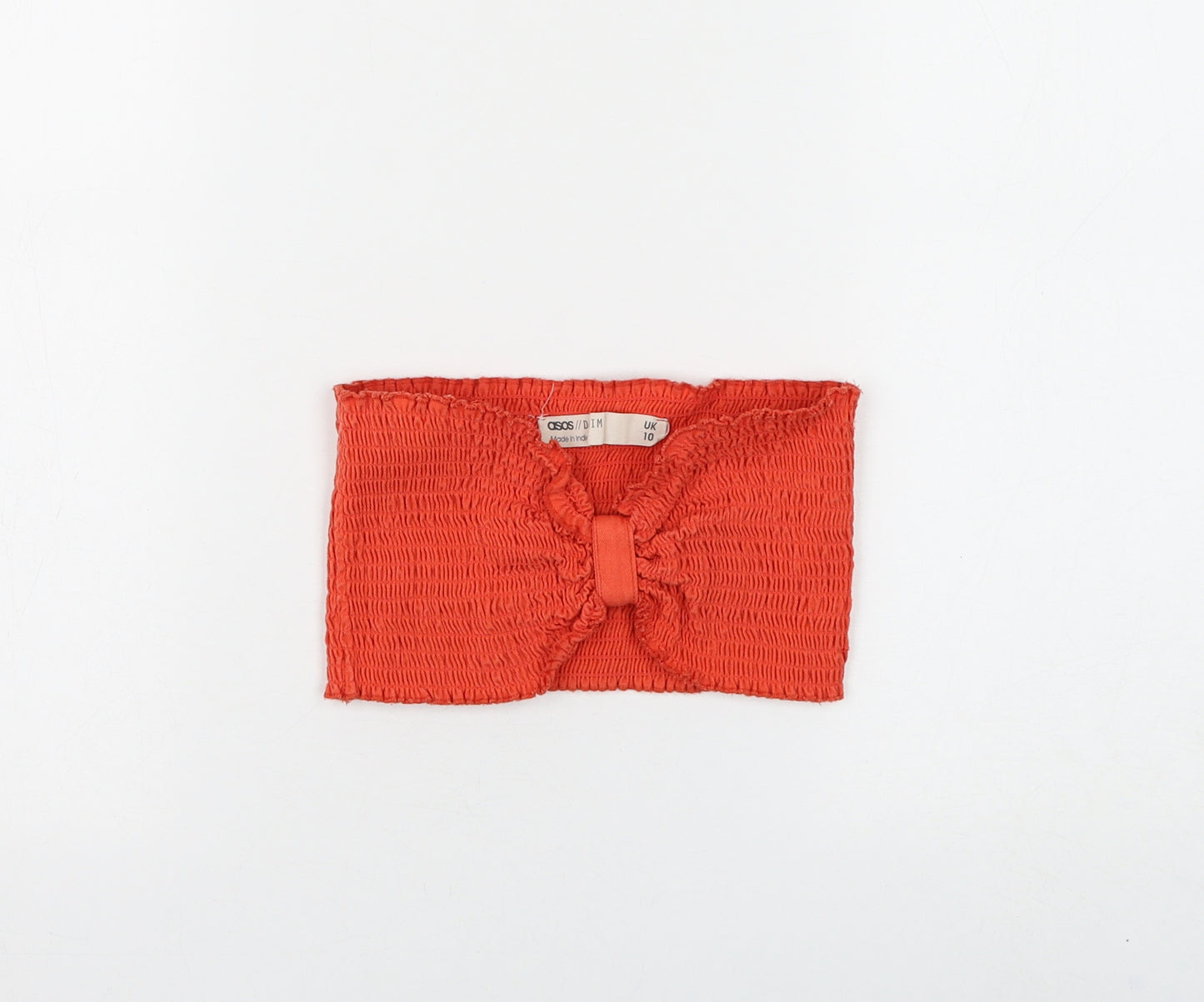 ASOS Womens Red Cotton Cropped Tank Size 10 Off the Shoulder