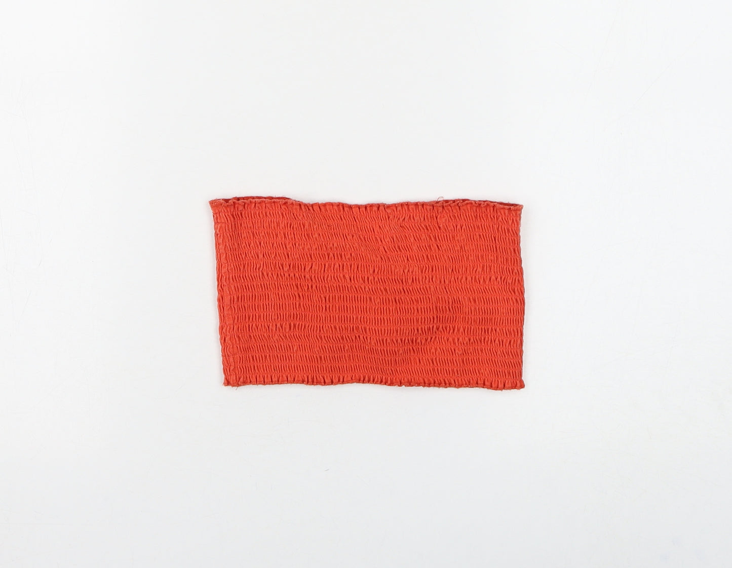 ASOS Womens Red Cotton Cropped Tank Size 10 Off the Shoulder