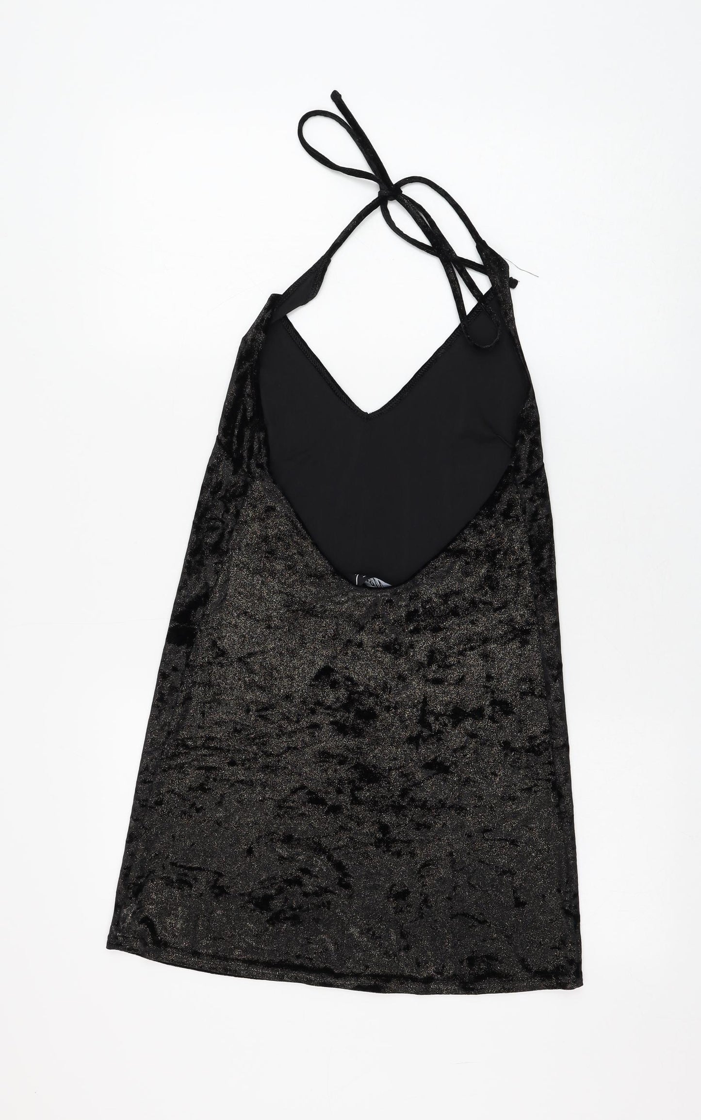 Motel Womens Black Polyester Mini Size XS Halter Tie