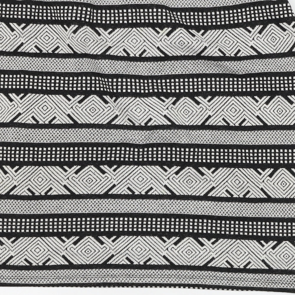 Dorothy Perkins Womens White Geometric Polyester Mini Skirt Size 30 in