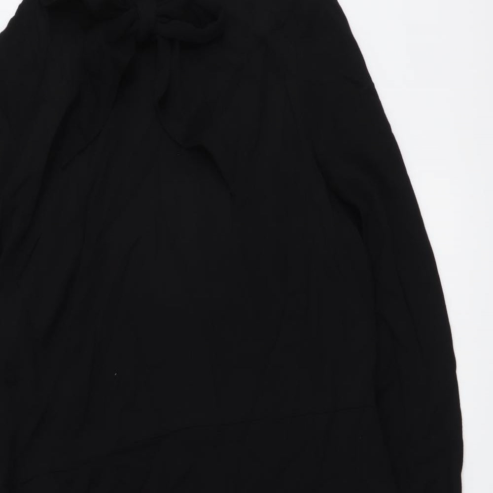 Linea Womens Black Polyester A-Line Size 16 Collared Zip