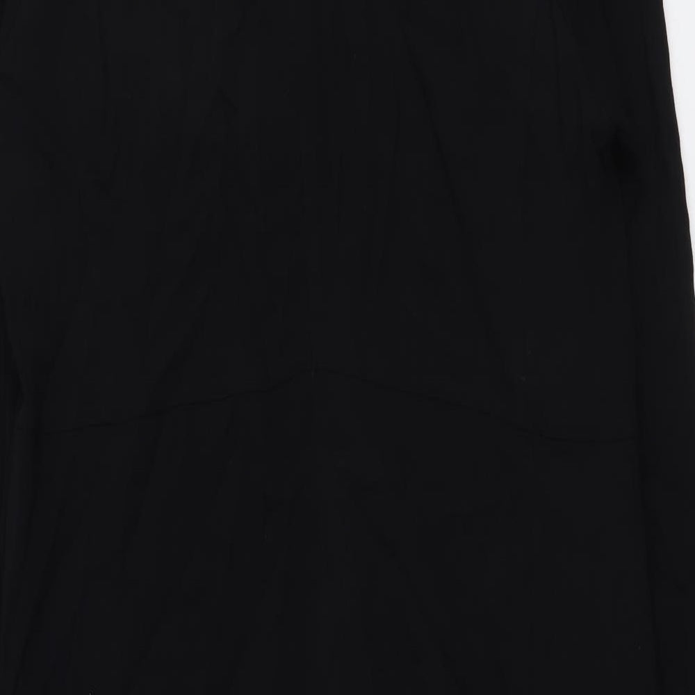 Linea Womens Black Polyester A-Line Size 16 Collared Zip
