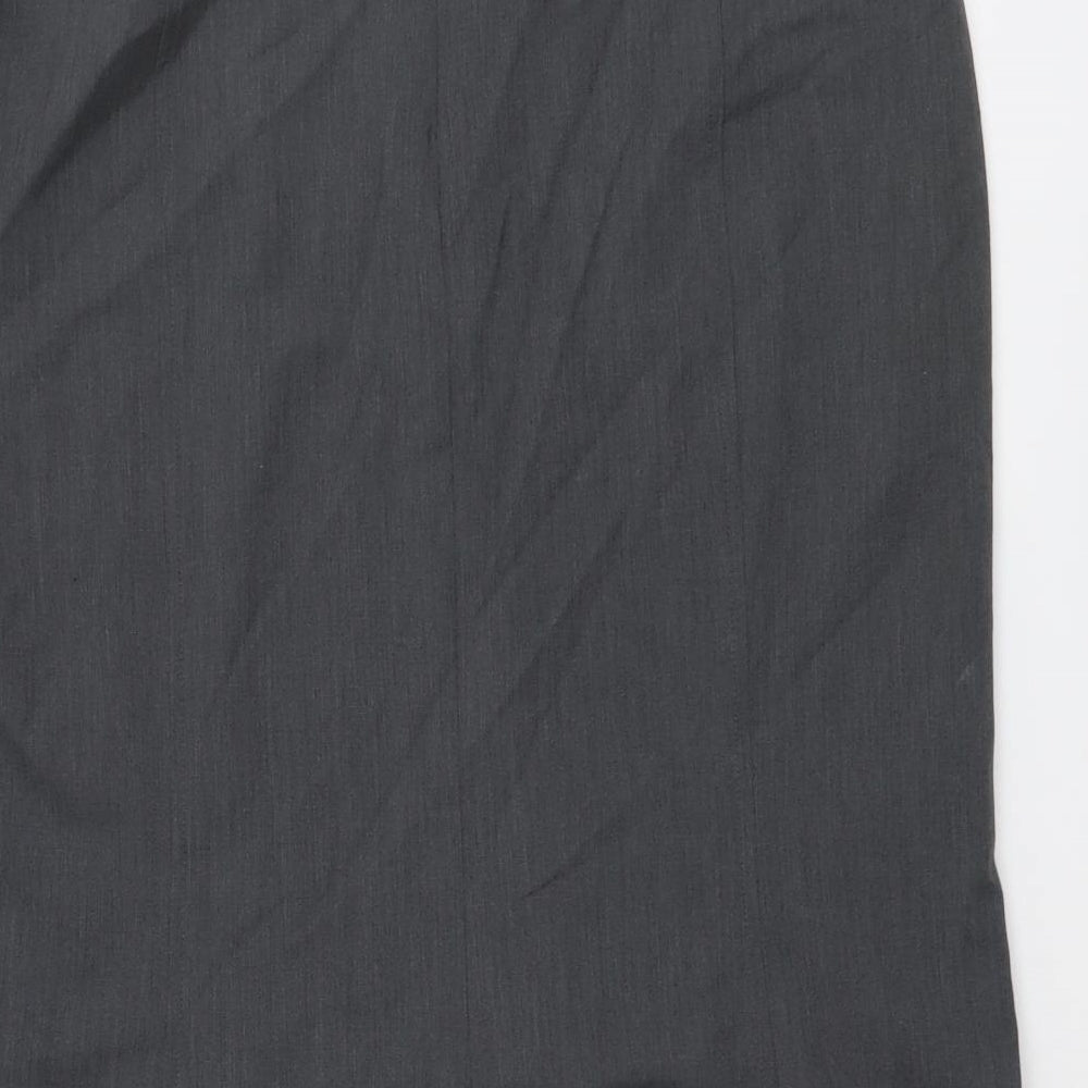 Damart Womens Grey Polyester A-Line Skirt Size 18 Zip