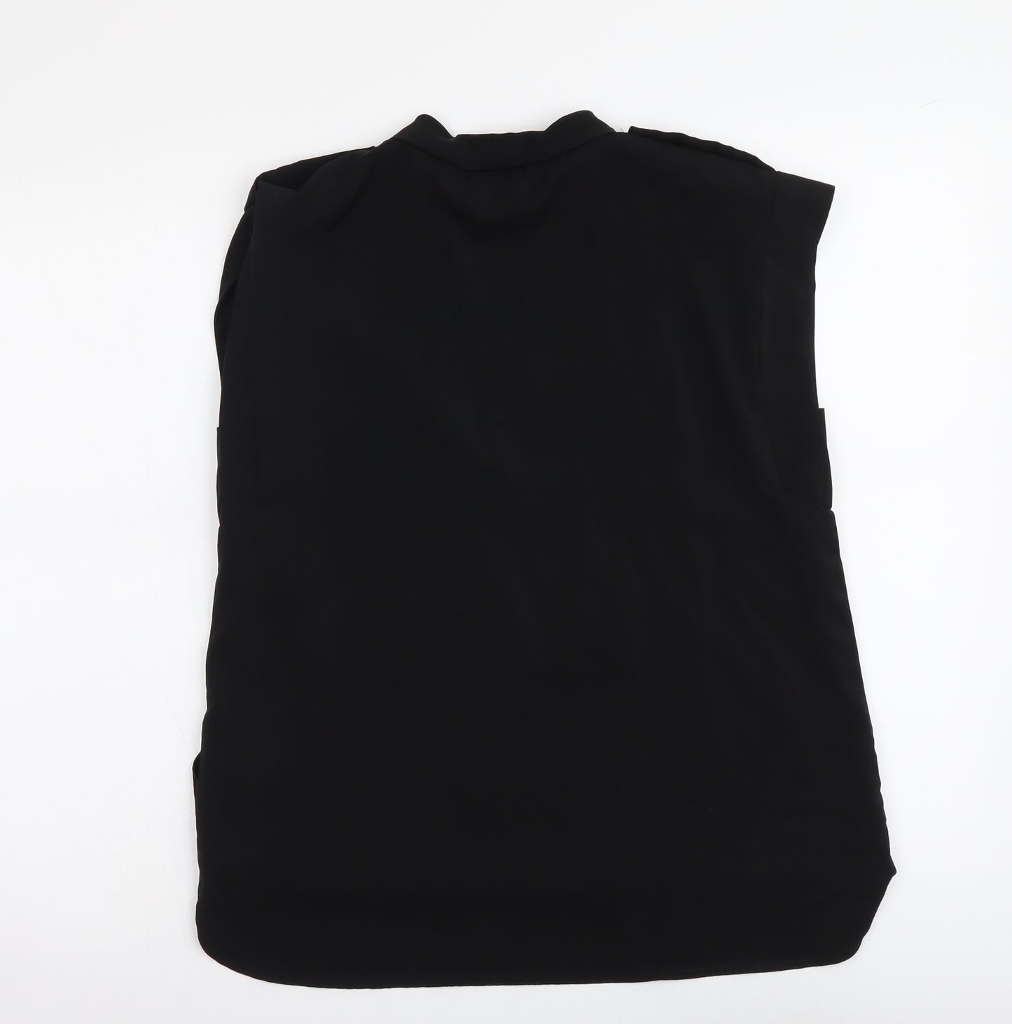 VILA Womens Black Polyester Basic Tank Size M V-Neck