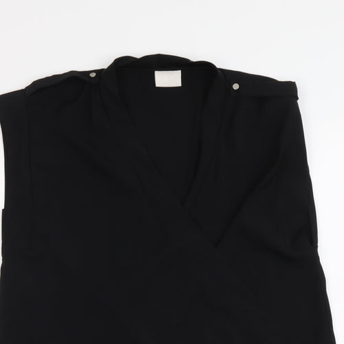 VILA Womens Black Polyester Basic Tank Size M V-Neck