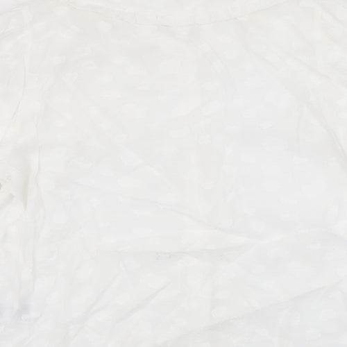 Phase Eight Womens White Viscose Basic Button-Up Size 16 Collared
