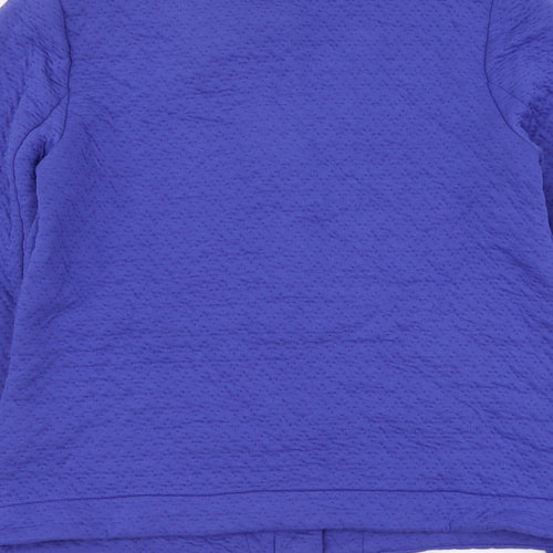 Marks and Spencer Womens Blue Polyester Full Zip Hoodie Size 8 Zip