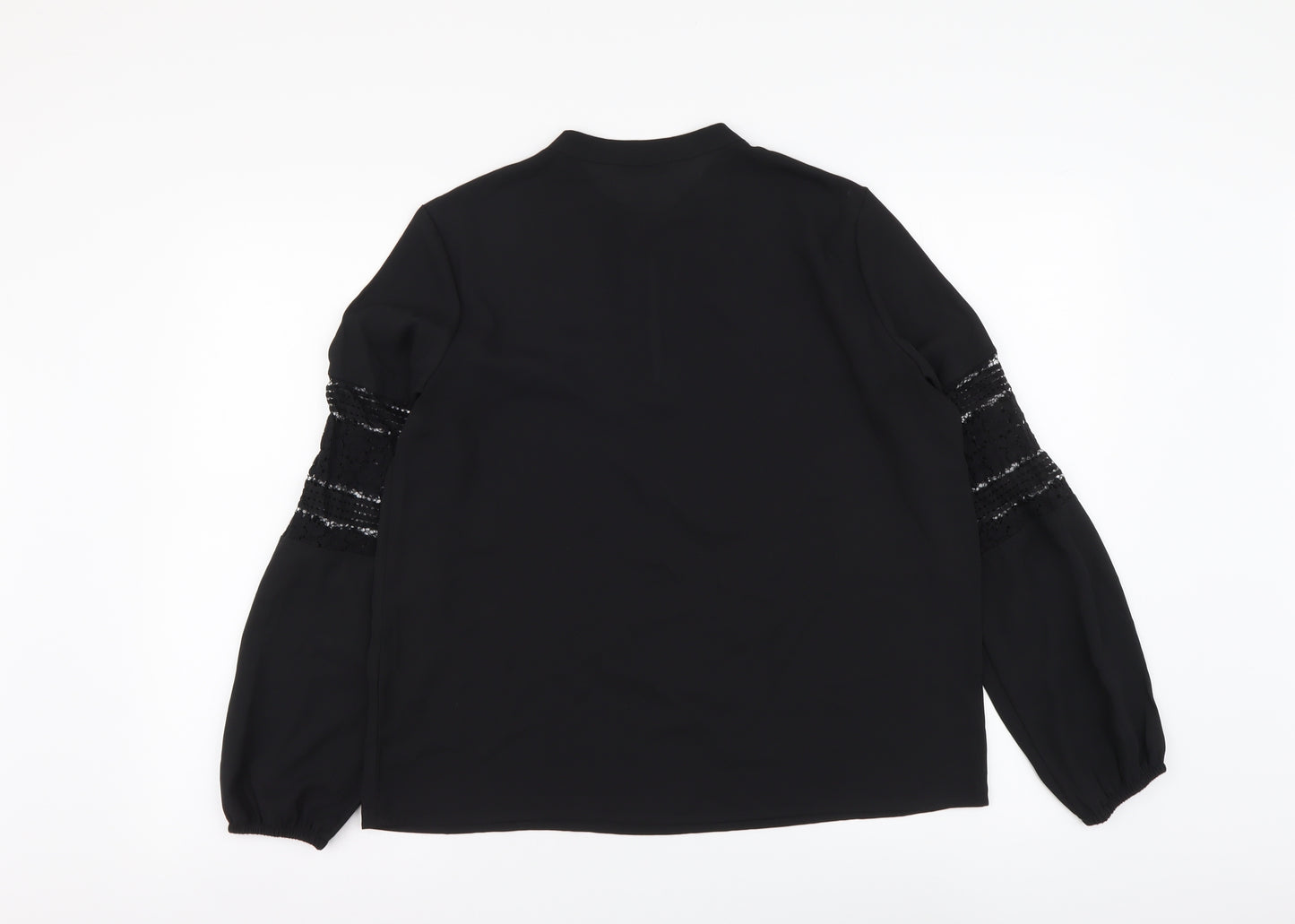 Only Womens Black Polyester Basic Blouse Size M Mock Neck