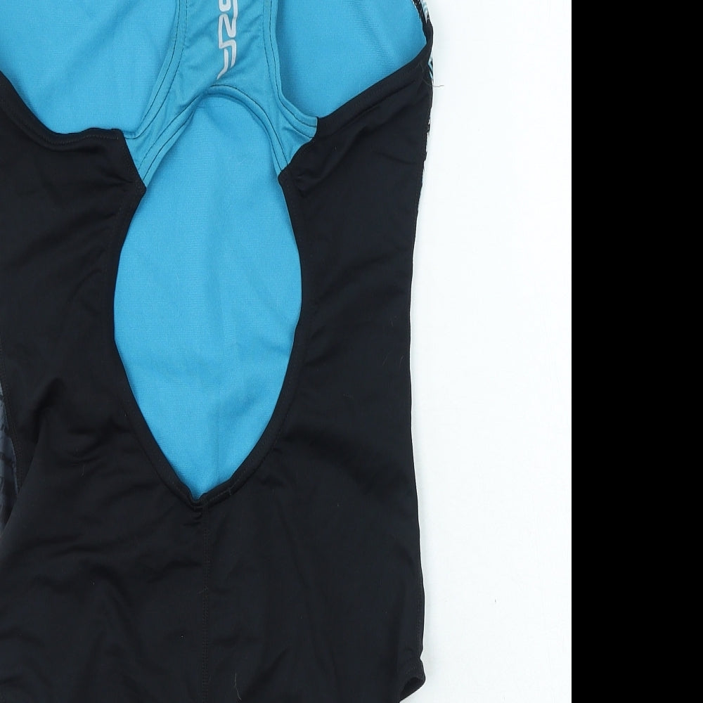 Slazenger Womens Blue Geometric Polyester One Piece Size 14